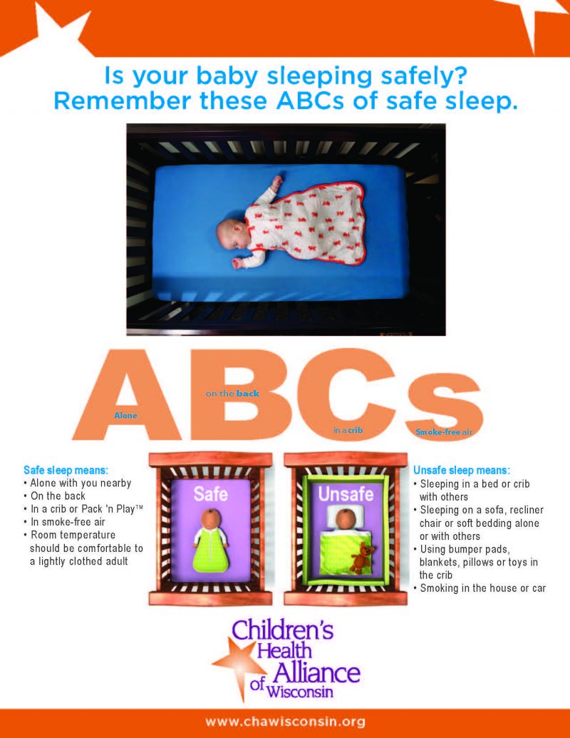 Safe Sleep ABCs Poster Children's Health Alliance of Wisconsin